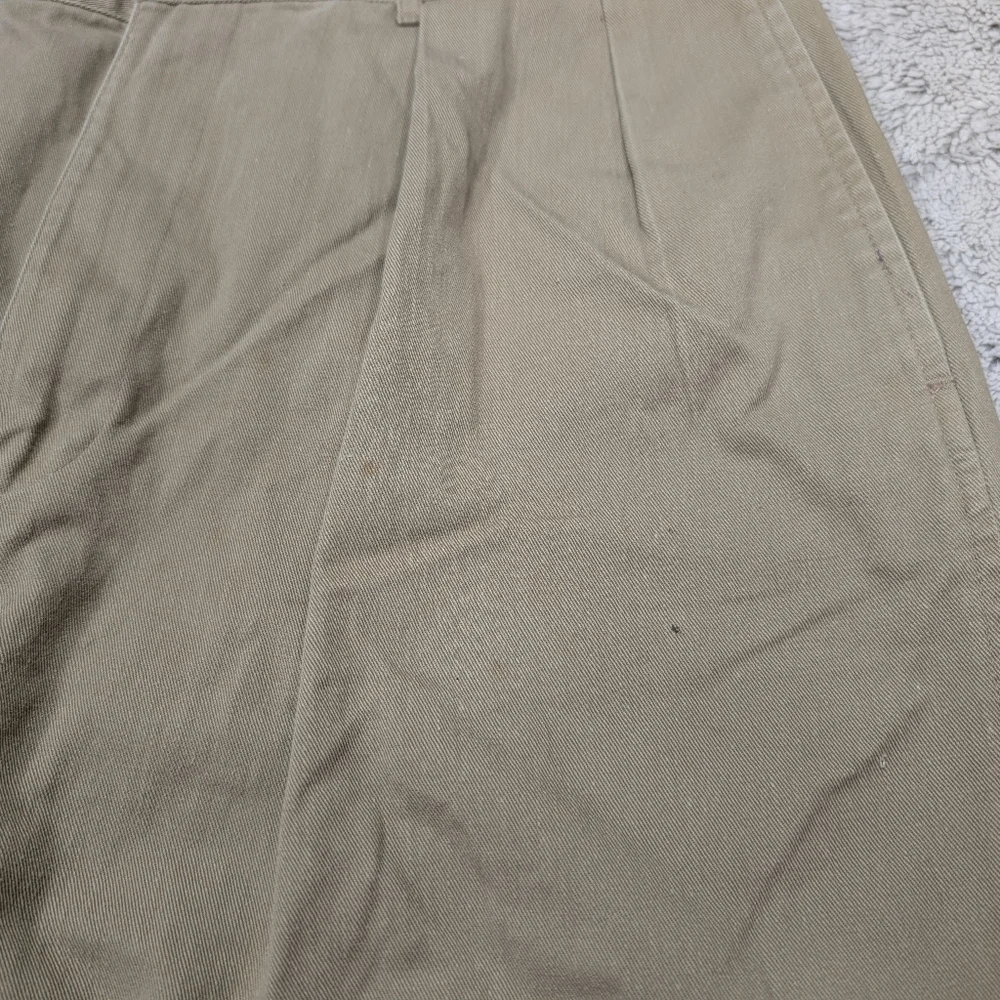 Vtg Polo Ralph Lauren Pants Mens 34x31 Beige Chino Pleated Cotton Twill 90s Prep